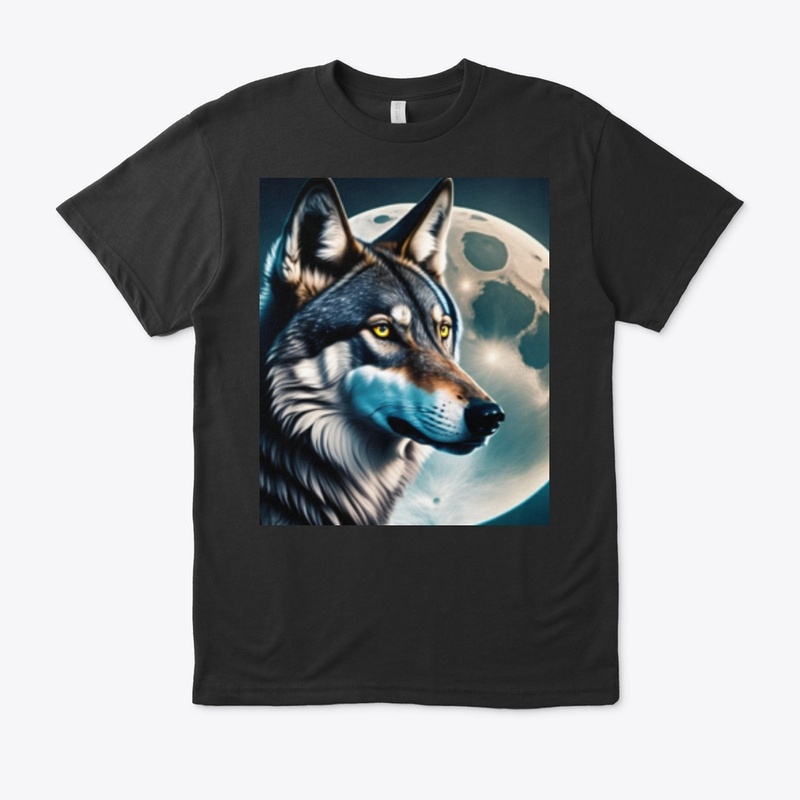 unique wolf  printed unisex t-shirts 