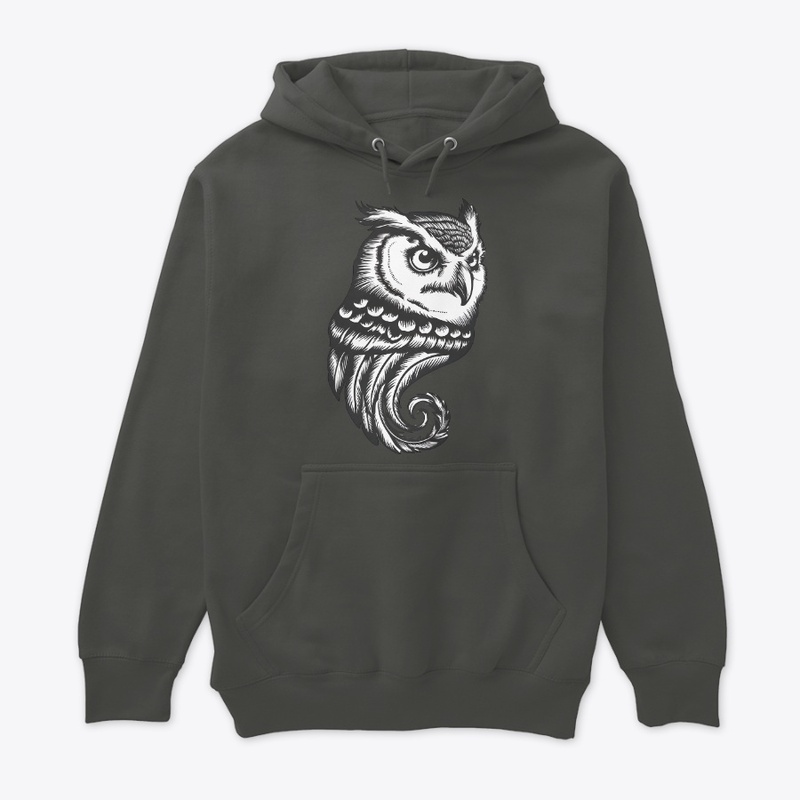 Intricate Vintage Owl Illustration