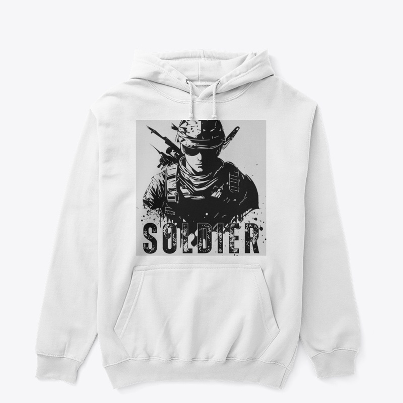 The hoodie is soldiers 