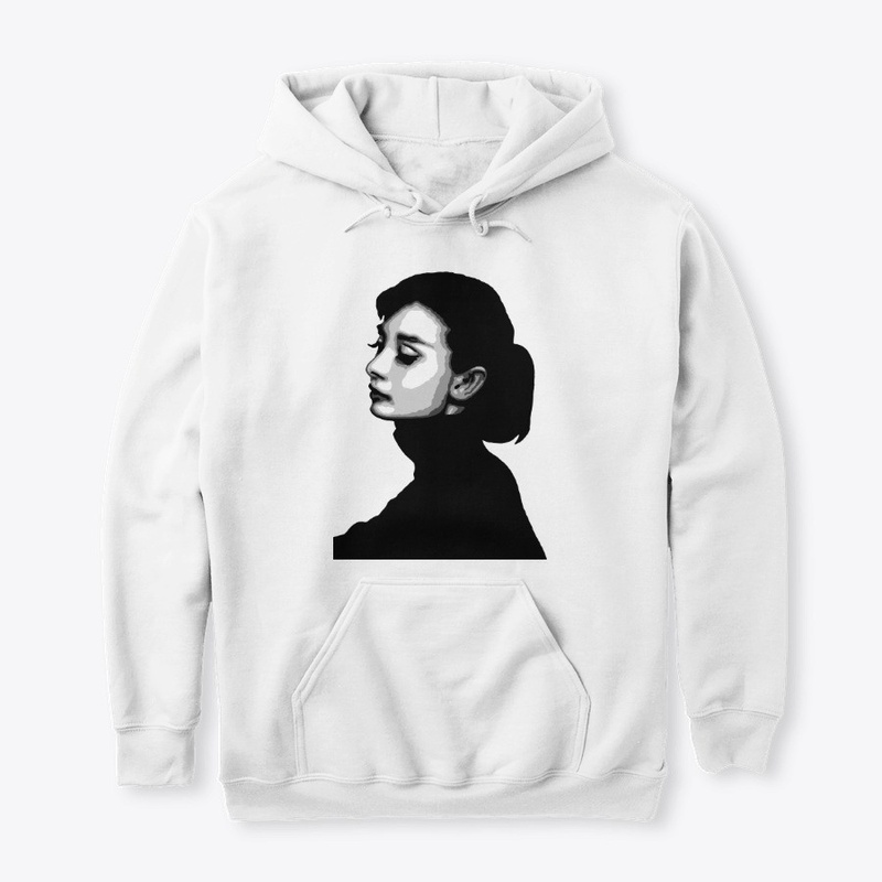 Aubrey Hepburn Black and White Portrait