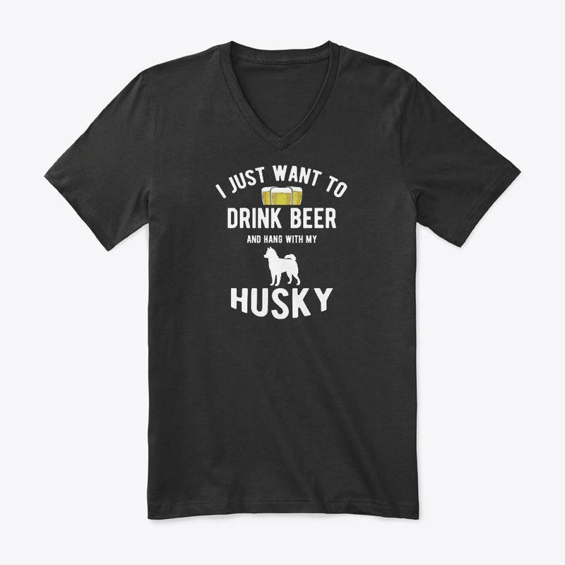 Husky Dog And Beer Lover Puppy Graphic