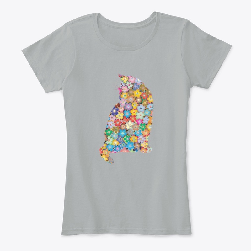 women's cat designer tee