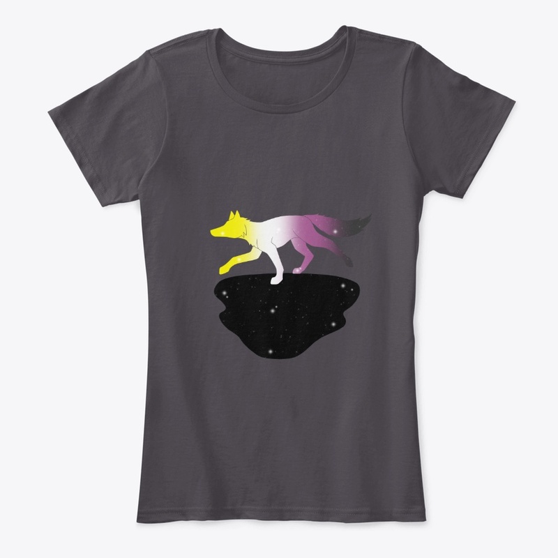Non-binary starry running fox