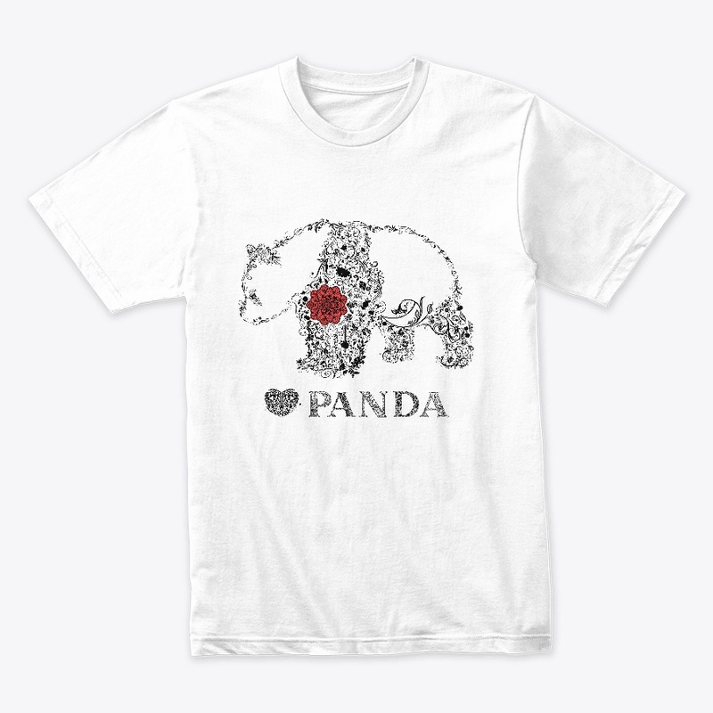 mandala heart panda -panda day
