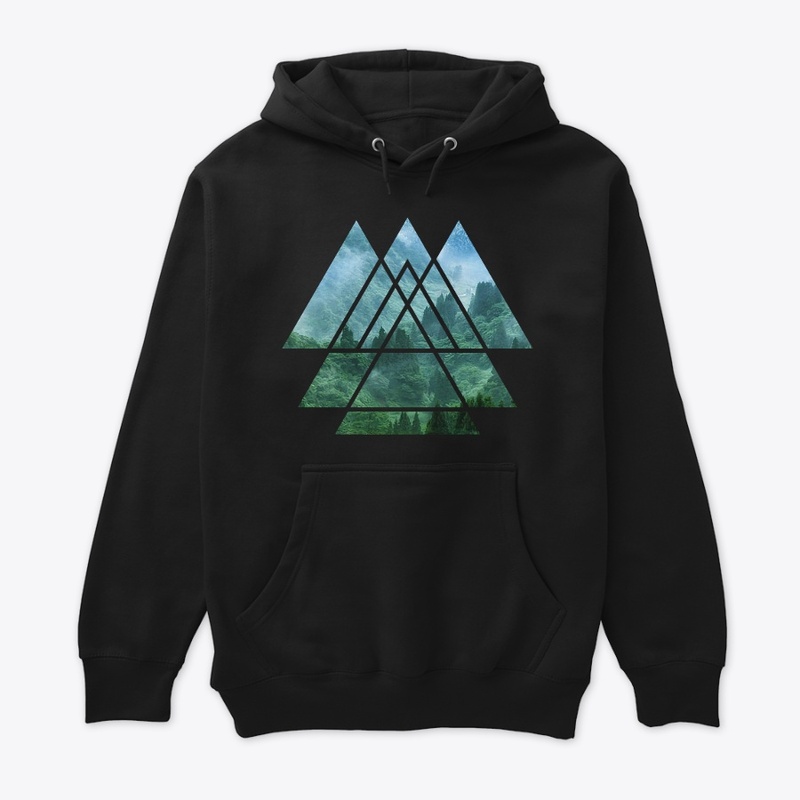 Sacred Geometry Triangles - Misty Forest