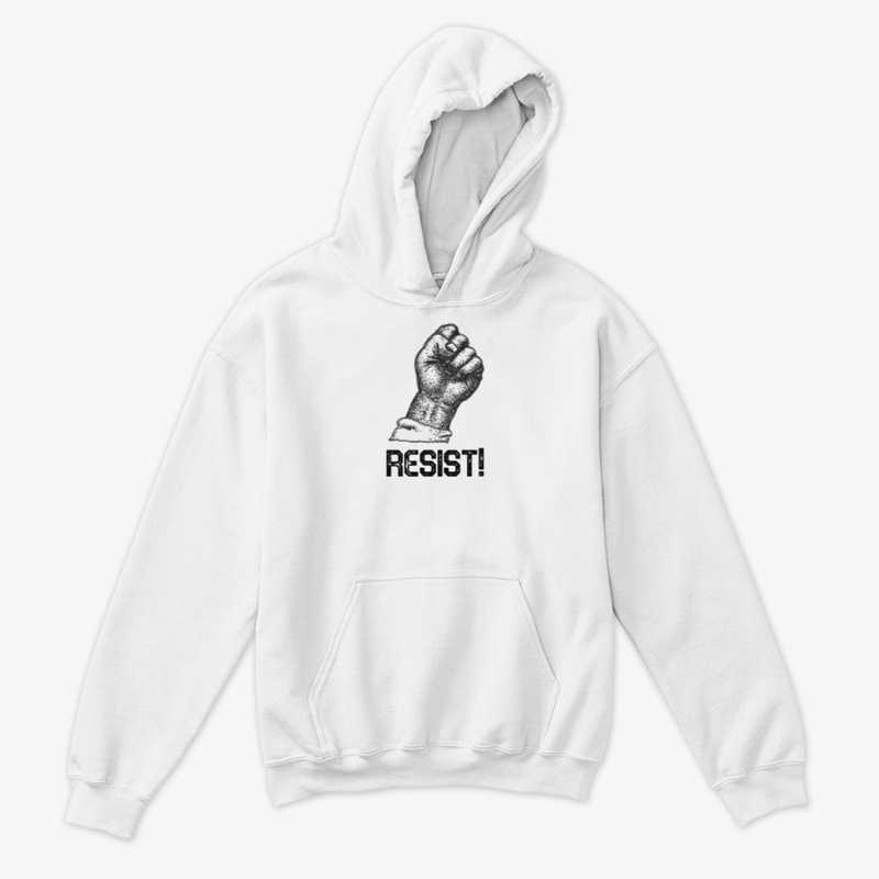 A Raised Fist with the Word Resist