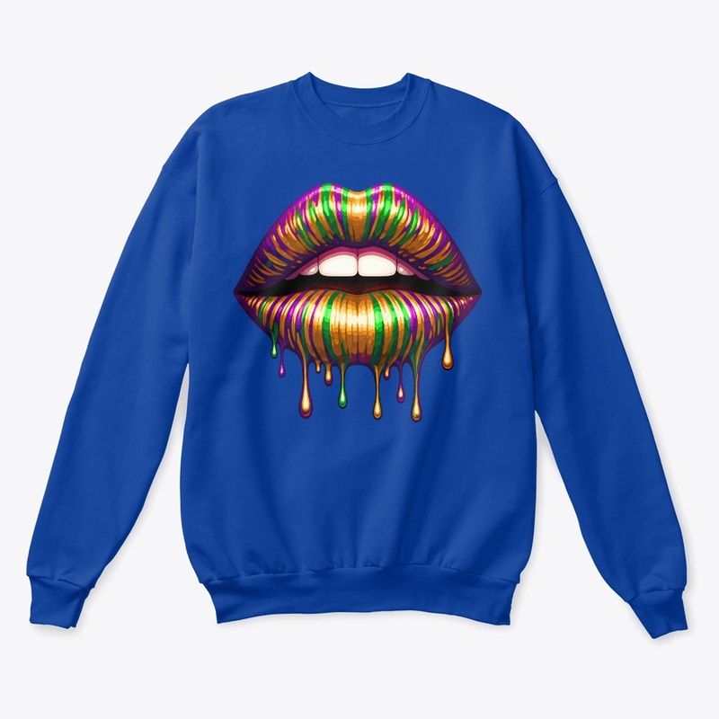 Bold Abstract Dripping Melting Lips