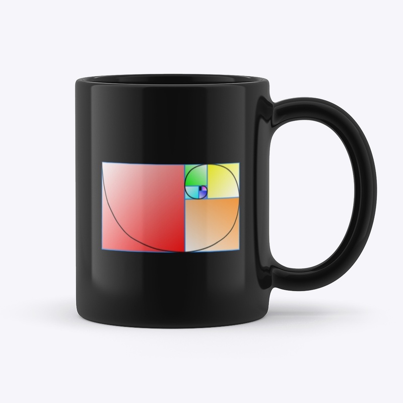 Golden Spiral Mug (Black)