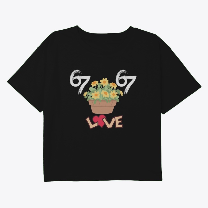 Love 67 Yellow Flower Pot Art