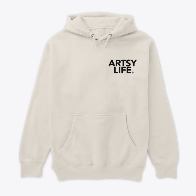 Artsy Life Basic Hoodie (Black Logo)