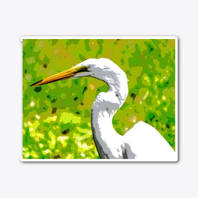 Egret Fishing by Michelle
