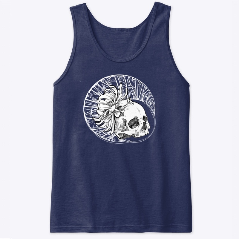 All in tattoo floral skull
