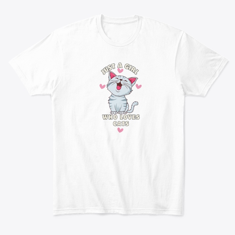 Girl Who Loves Cats – Cat Lover T-Shirt