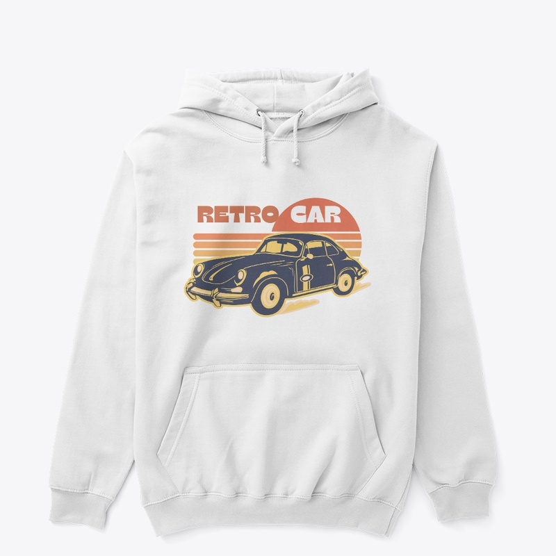  Yellow Orange Retro Car Hoodie 