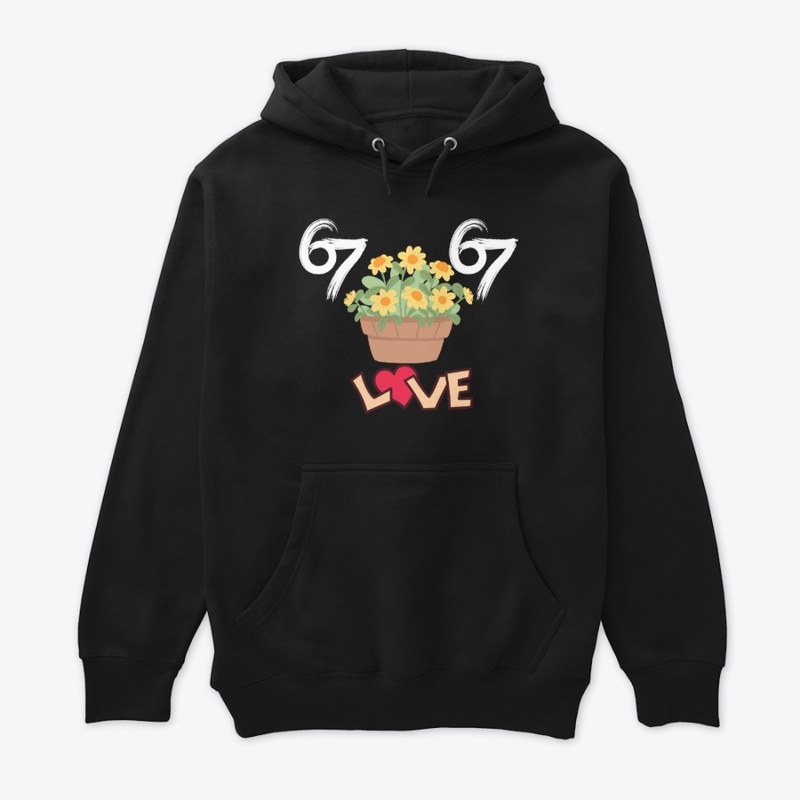 Love 67 Yellow Flower Pot Art