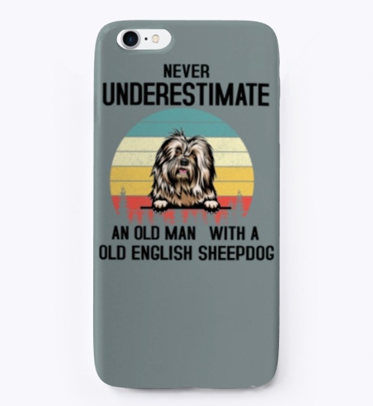 Old man with a English Sheepdog Tee
