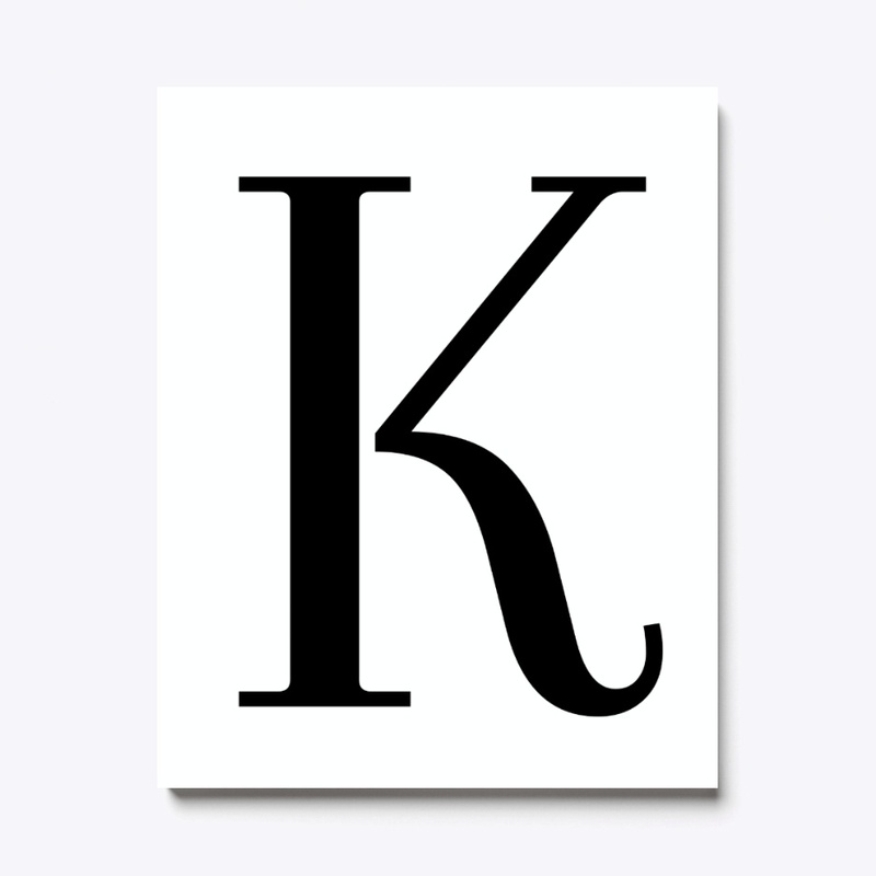 'K' typography