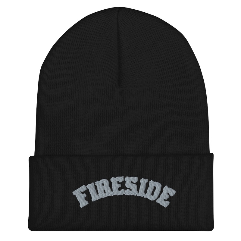 Fireside font beanie