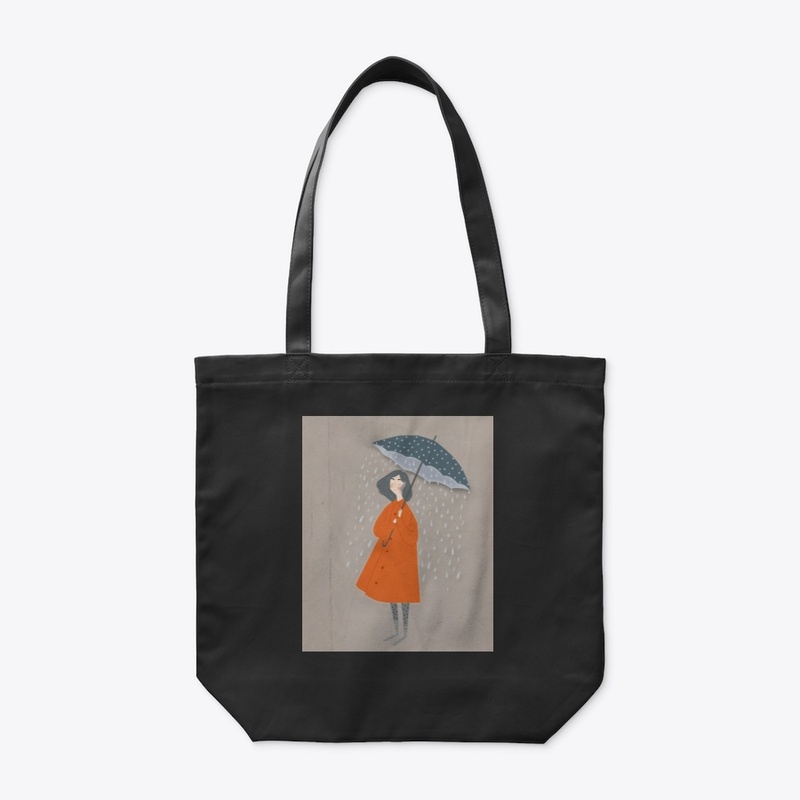 woman in the rain