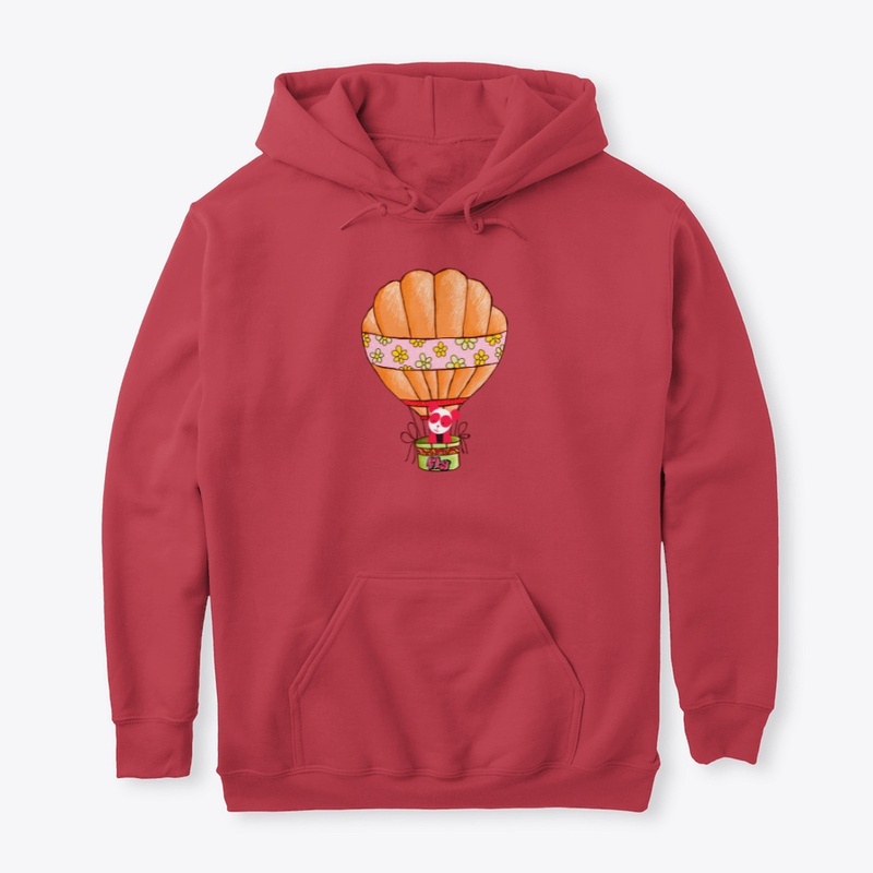 Flying teddy in the sky