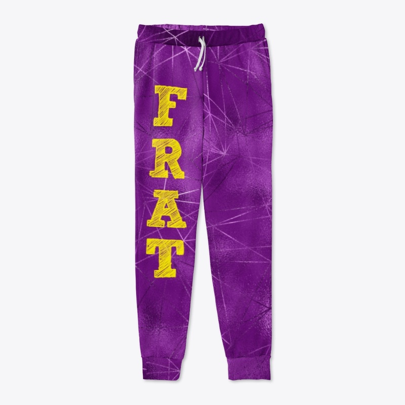Purple and Gold Frat Joggers