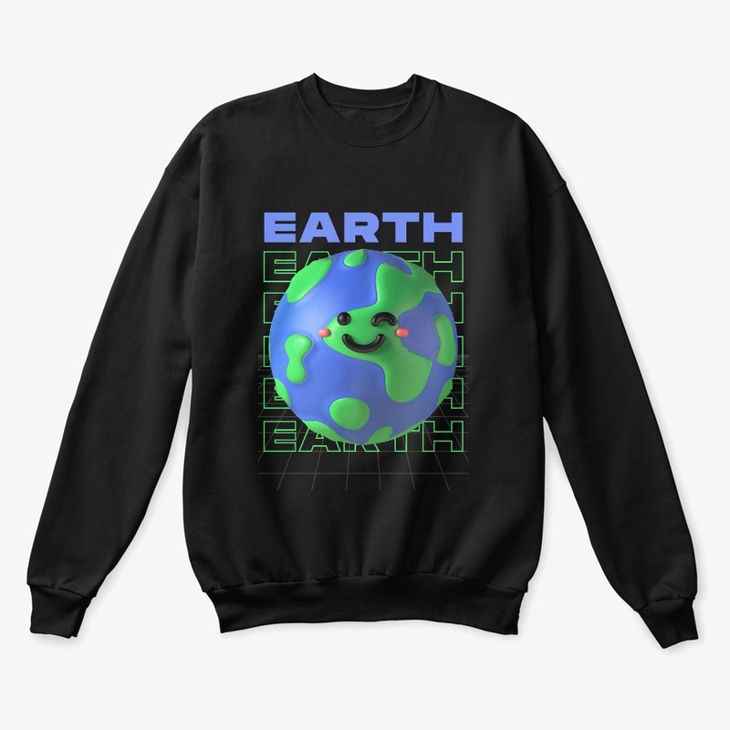 Earth Graphic Black T-Shirt