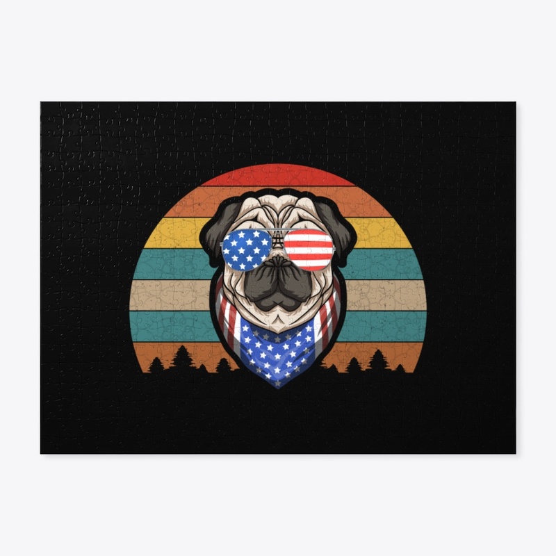 Another patriotic French pug