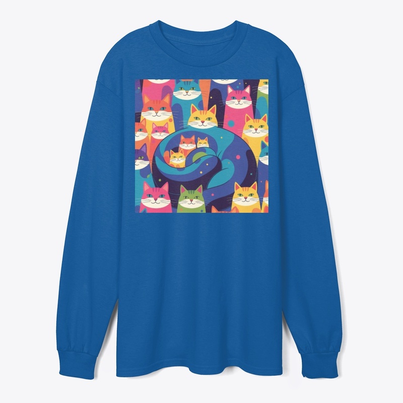 Colorful Cat Family