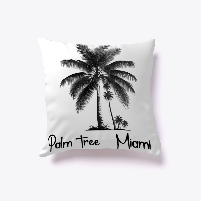 Palm tree black and white