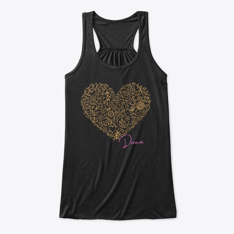 Flowy Tank with heart graphic
