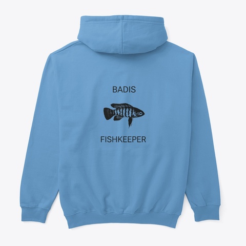 Fishtory's Badis Fishkeepers Carolina Blue T-Shirt Back