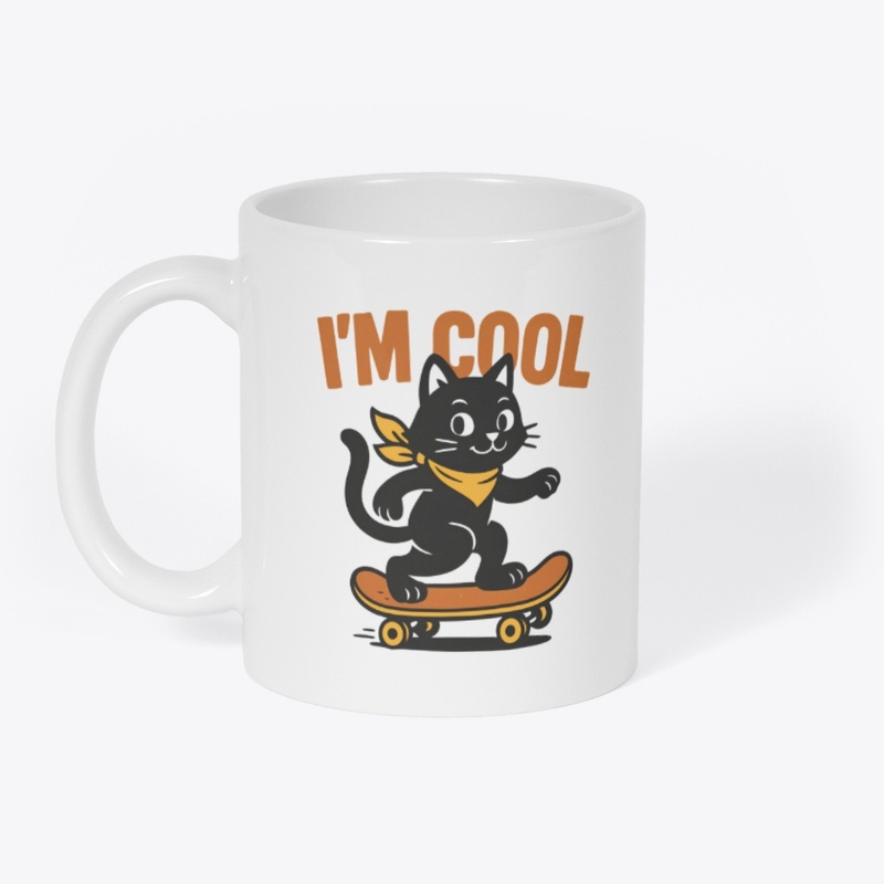 Cool Black Cat Retro Design