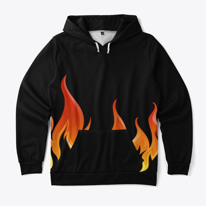 Contrast Fire Print Merch