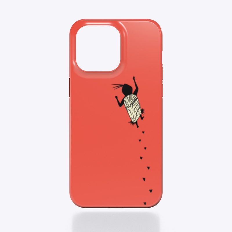 Mountaineer Climbing On Vertical Surface