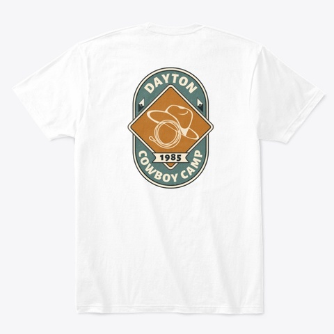 Cowboy Camp White Camiseta Back