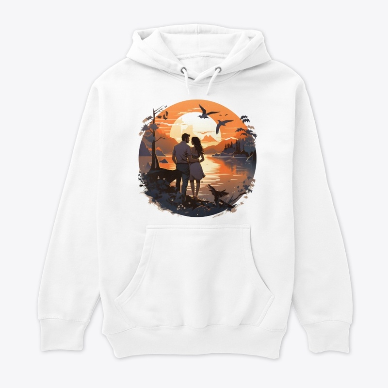 "Sunset Romance: Couple in Love"