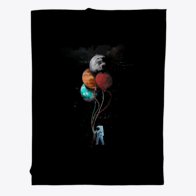 Astronaut Space Planets Balloons