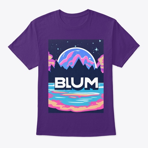Universal Pool Blum Logo Purple T-Shirt Front