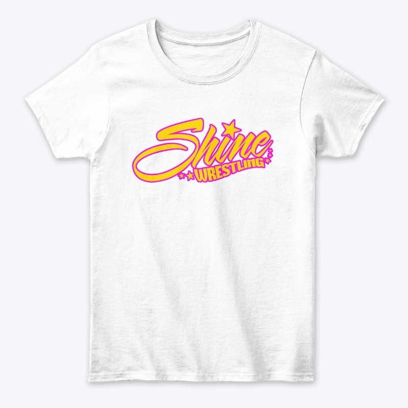 SHINE Wrestling Women's Tee WHITE/GREY