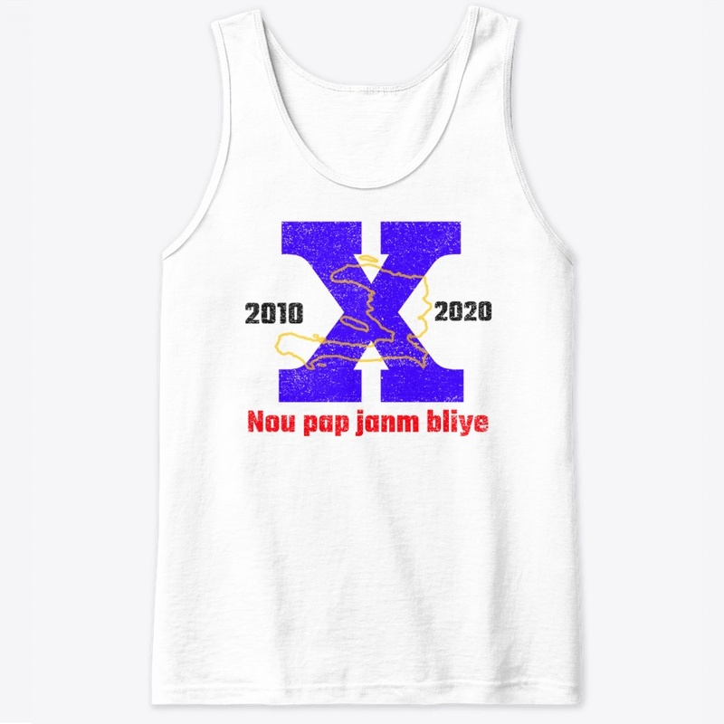 Nou pap janm bliye (blue/red)
