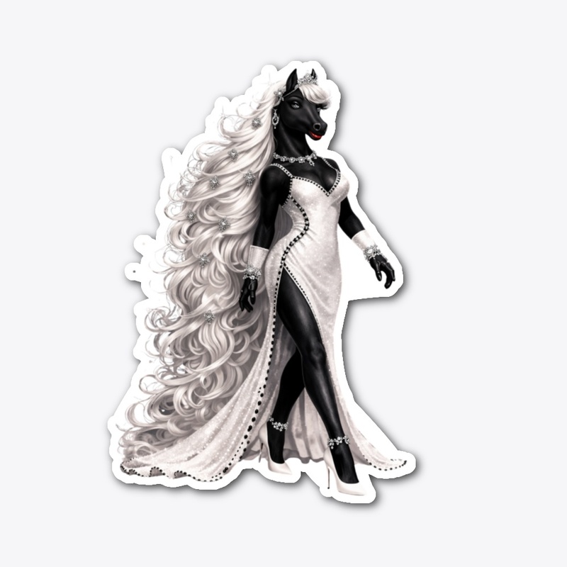 Midnight Noir Horse Elegant Design