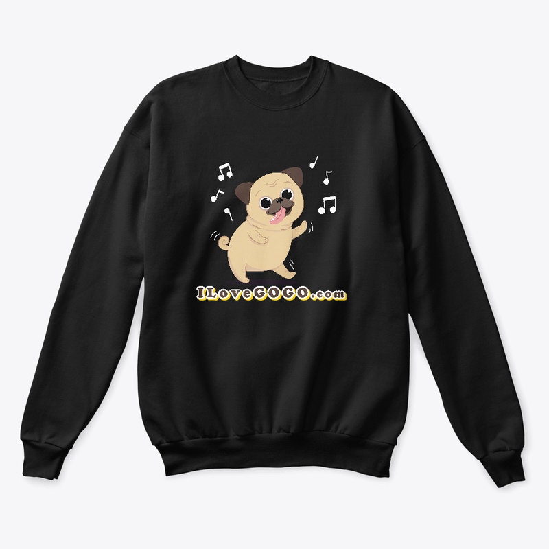 Dancing pug I Love GOGO