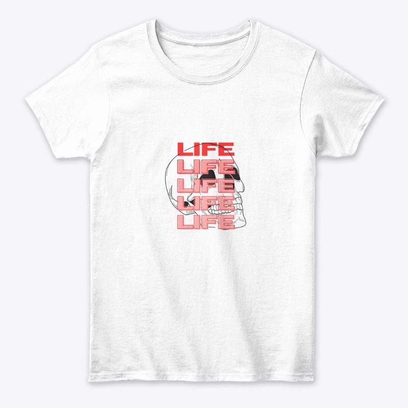 Life Skull Design-Red