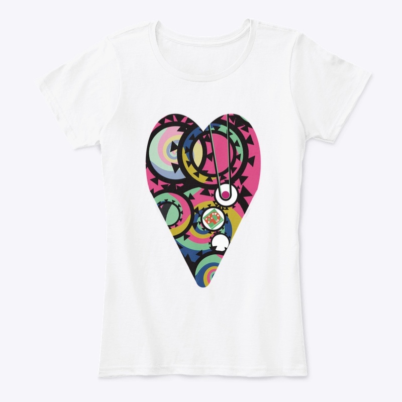 Skeleton Heart Gears Pink