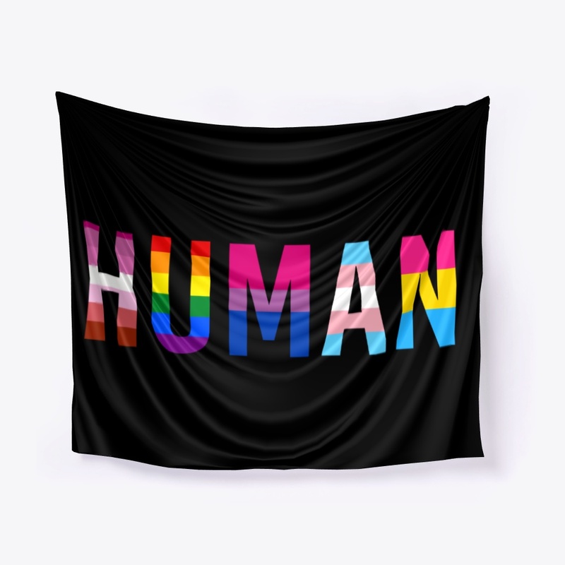HUMAN LGBT pride flags