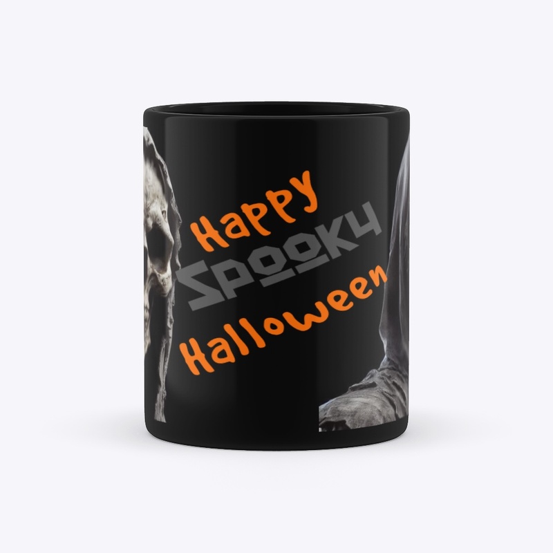 3D Spooky Skeleton Happy Halloween Mug