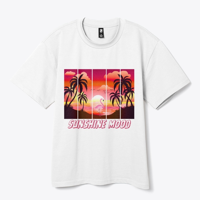 Sunshine Mood Flamingo Sunset Art