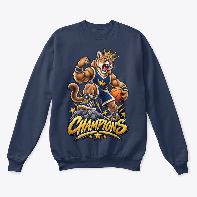Mountain Lion Basketball Mascot 