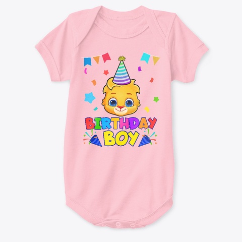  Happy Birthday Boy T Shirt  Pink T-Shirt Front