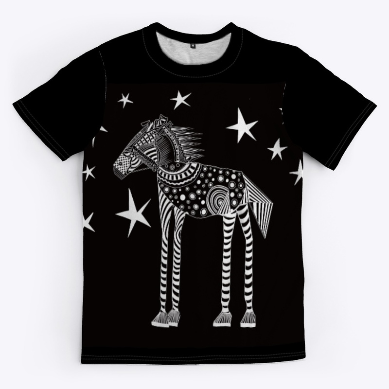 Doodle horse and stars...